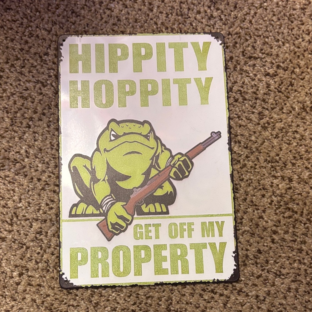 Hippity Hoppity Frog Sign